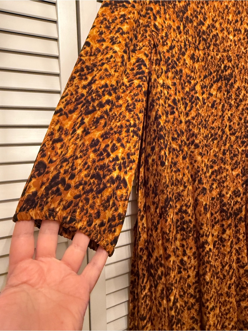 Nanette Lepore Yellow Gold Animal-Print Lined Dress - Picture 4 of 7